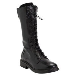 OROSCURO Made In Italy Leather Laced Up High Shaft Boots